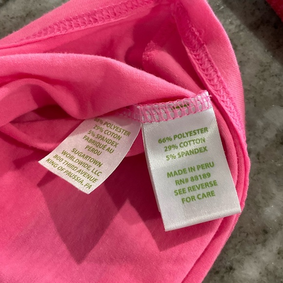 Lilly Pulitzer Alessa Pink Ruffle Top Size Small (O1) - Picture 7 of 7